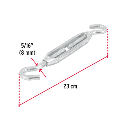 Tensor zinc 5/16' gancho-gancho, Fiero TEN-5/16G 44062 MM00