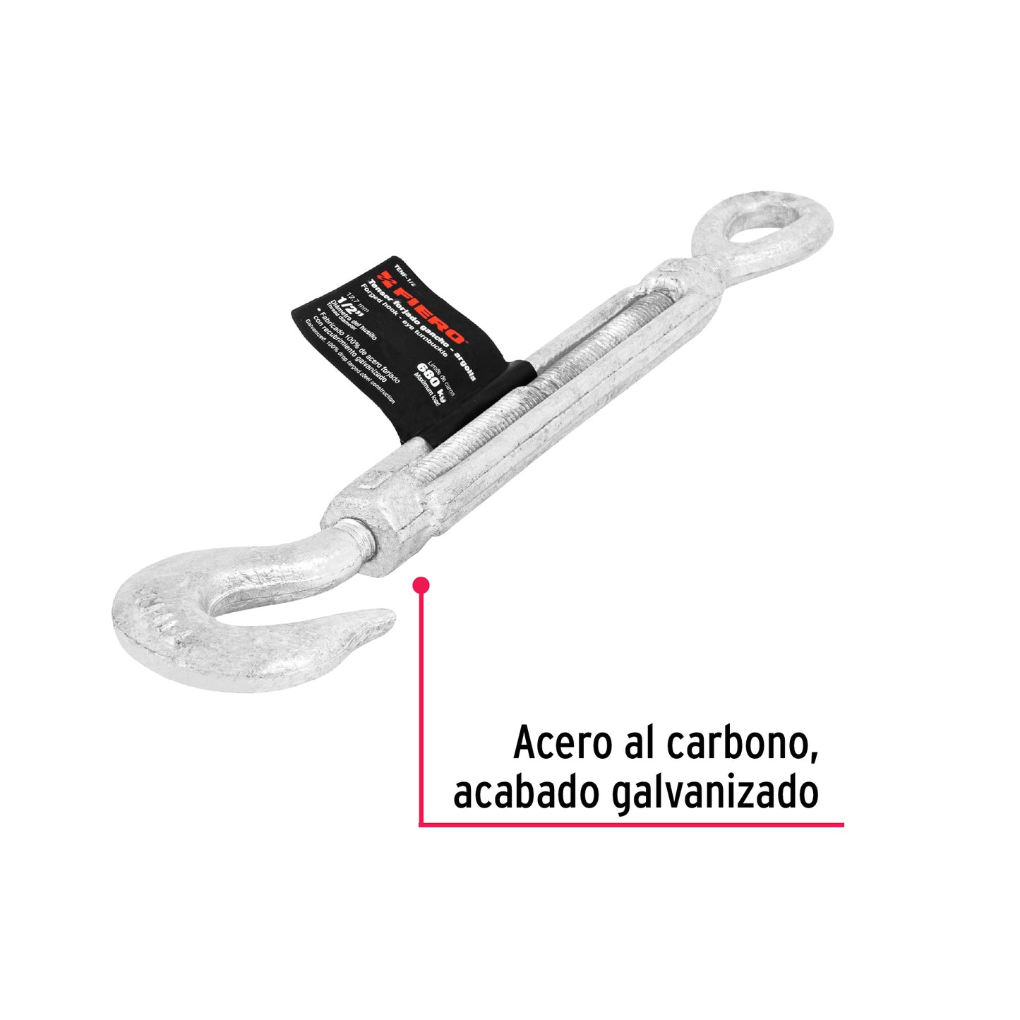 Tensor forjado 1/2' gancho-argolla, Fiero TENF-1/2 44067 MM00