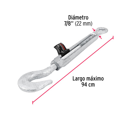 Tensor forjado 7/8' gancho-argolla, Fiero TENF-7/8 44070 MM00