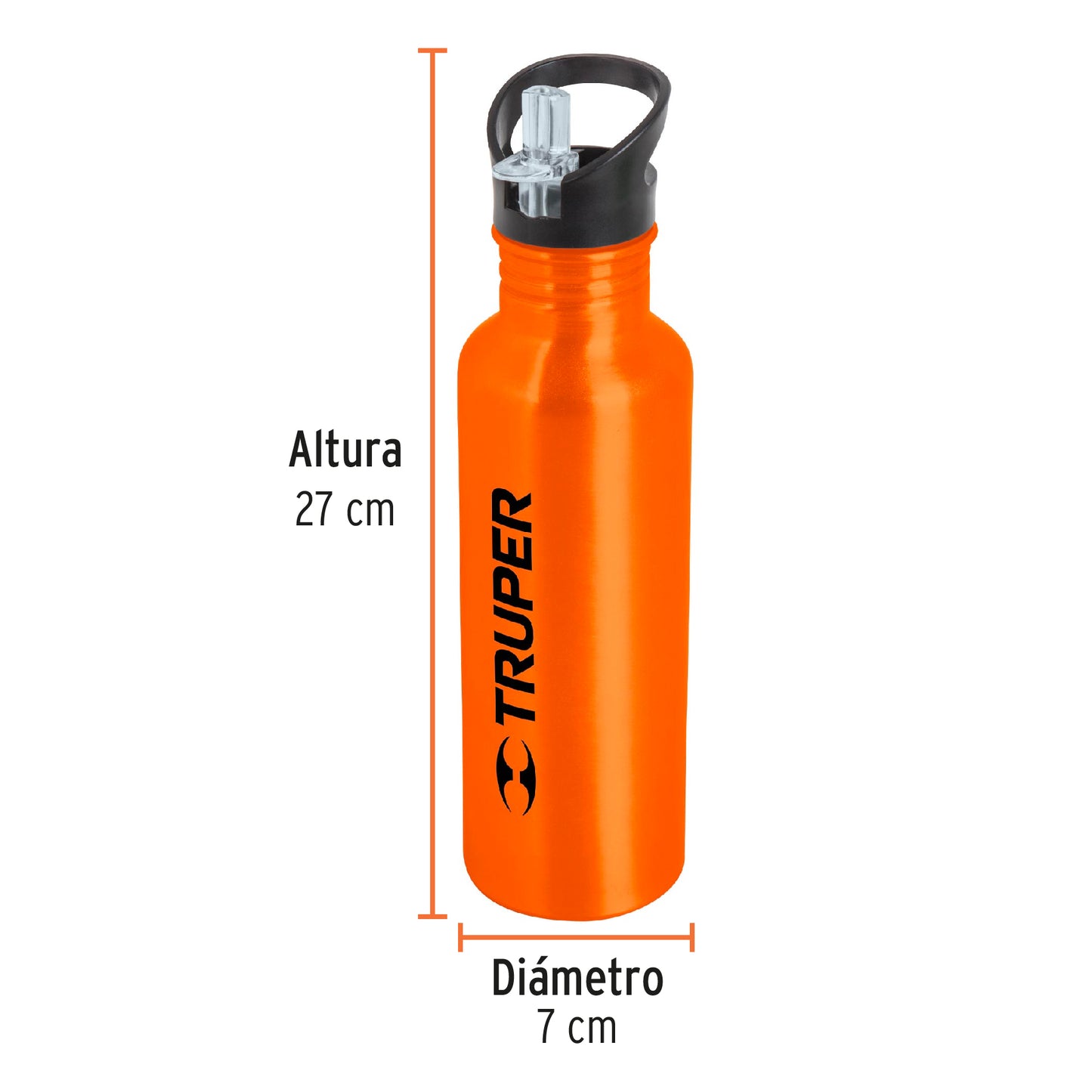 Botella de aluminio de 750 ml, Truper TERMO-07A 62126 MM3