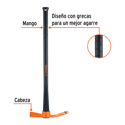 Talacho-hacha 2.5 lb, mango fibra de vidrio 36', Truper TH-2.5M 18632 MM0