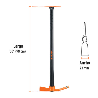 Talacho-hacha 2.5 lb, mango fibra de vidrio 36', Truper TH-2.5M 18632 MM0