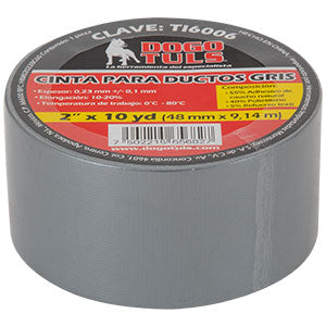 CINTA GRIS PARA DUCTOS 2 x 10yd (48mm x 9,1m)