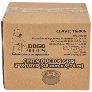 CINTA GRIS PARA DUCTOS 2 x 10yd (48mm x 9,1m)