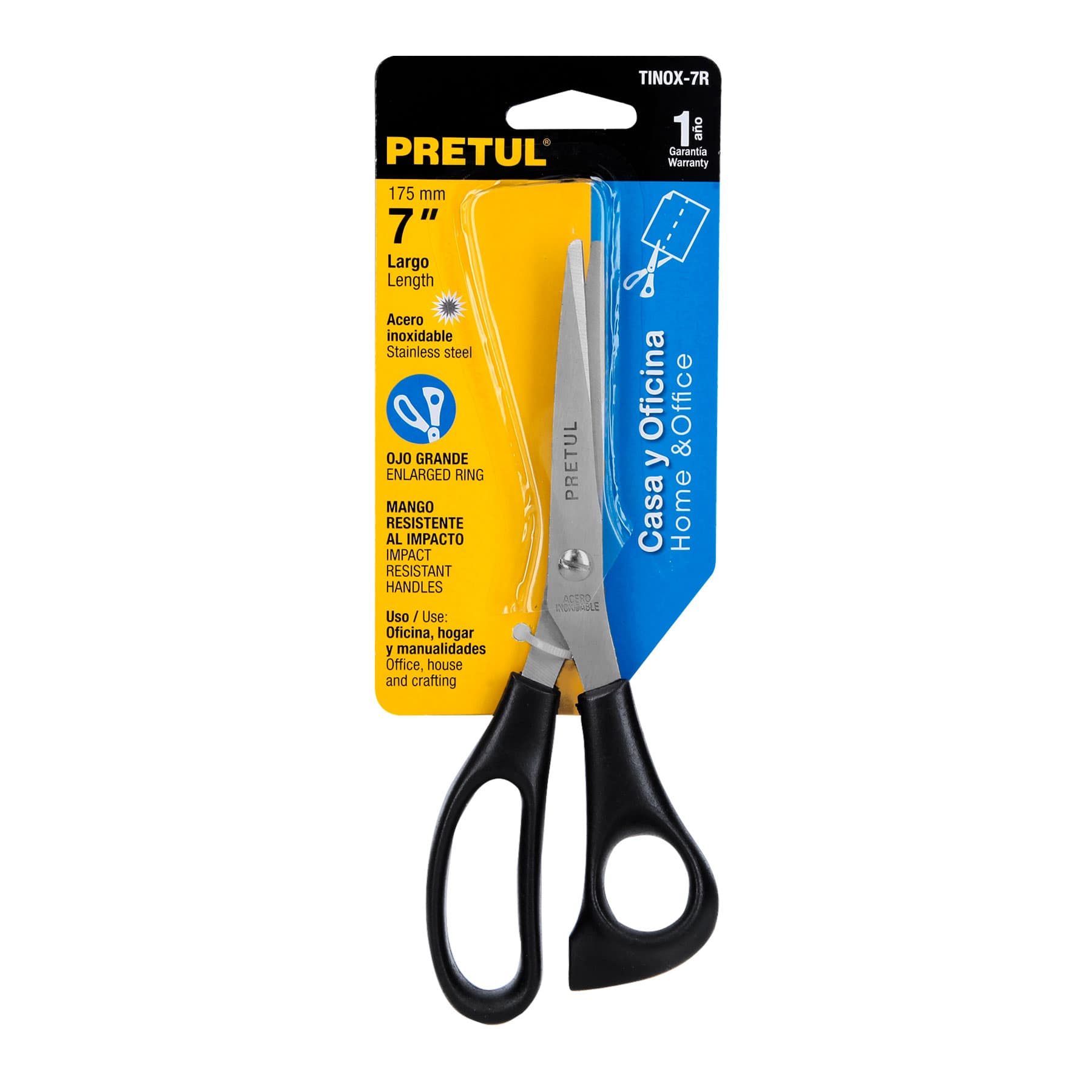 Tijera 7' de acero inoxidable para casa y oficina, Pretul TINOX-7R 23186 MM00