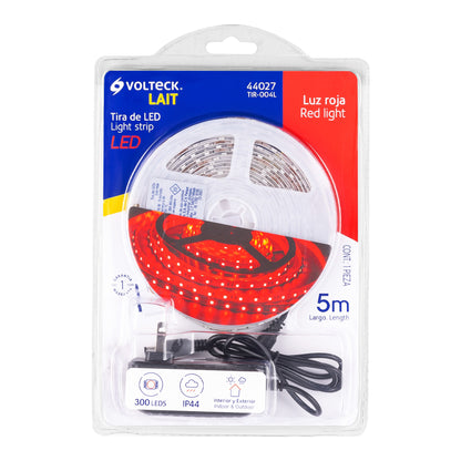 Tira de LED de 5 m 18 W para interior y exterior rojo TIR-004L 44027 MM0