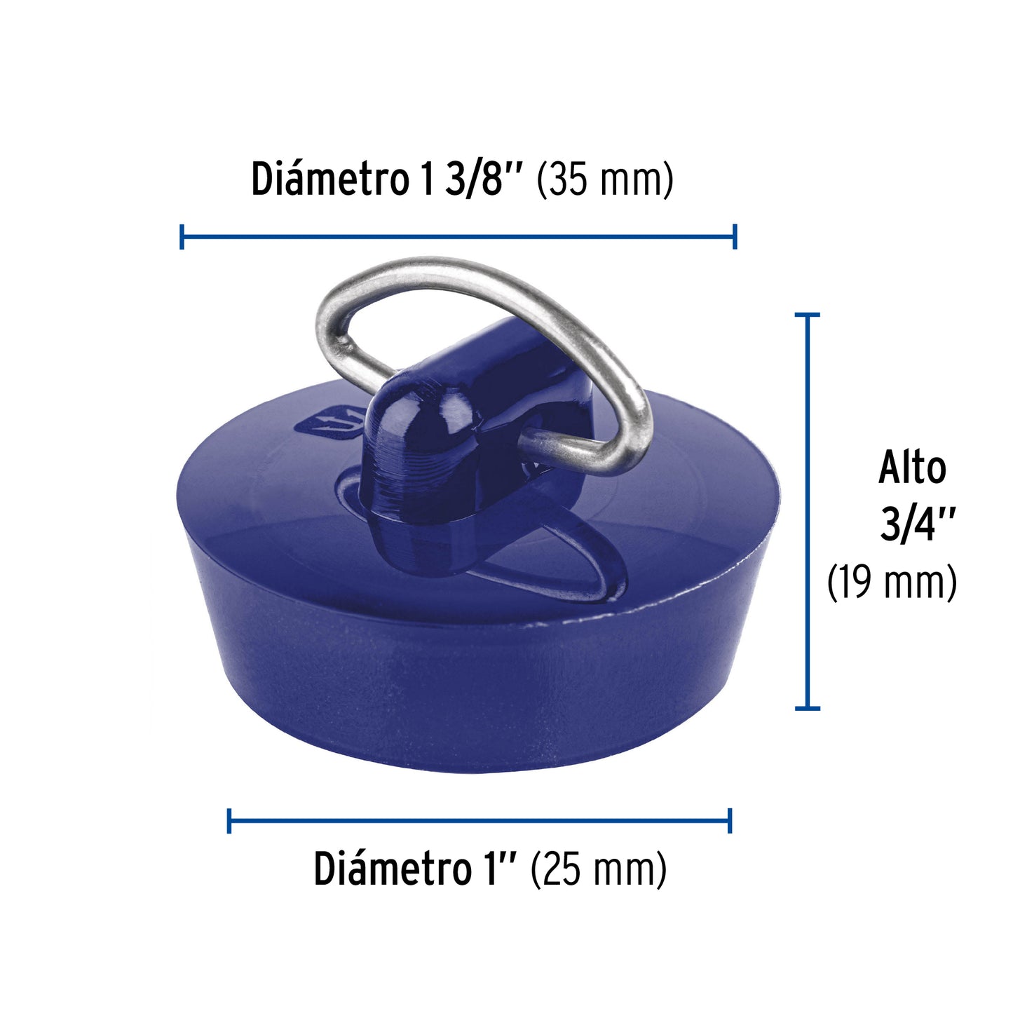 Tapón de PVC para lavabo, 26 a 35 mm, Foset TLAV-38 49815 MM00