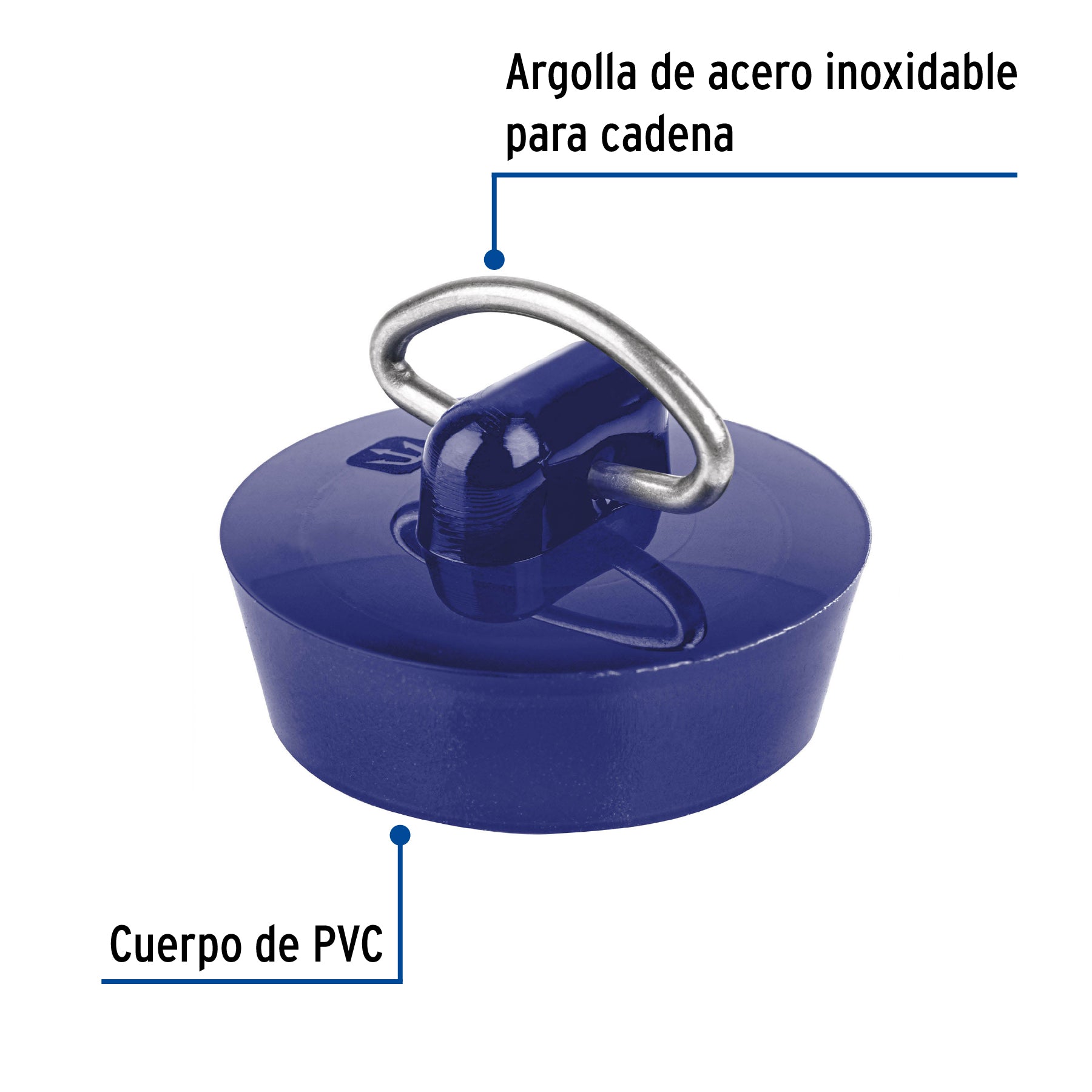 Tapón de PVC para lavabo, 26 a 35 mm, Foset TLAV-38 49815 MM00