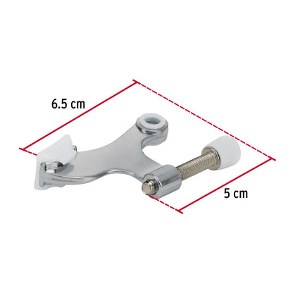 Tope de puerta para bisagra, acabado cromo mate, Hermex TOBI-3 49615 MM0