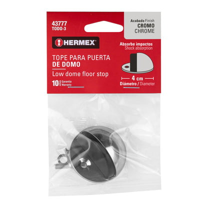 Tope tipo domo para puerta, acabado cromo, Hermex TODO-3 43777 MM0