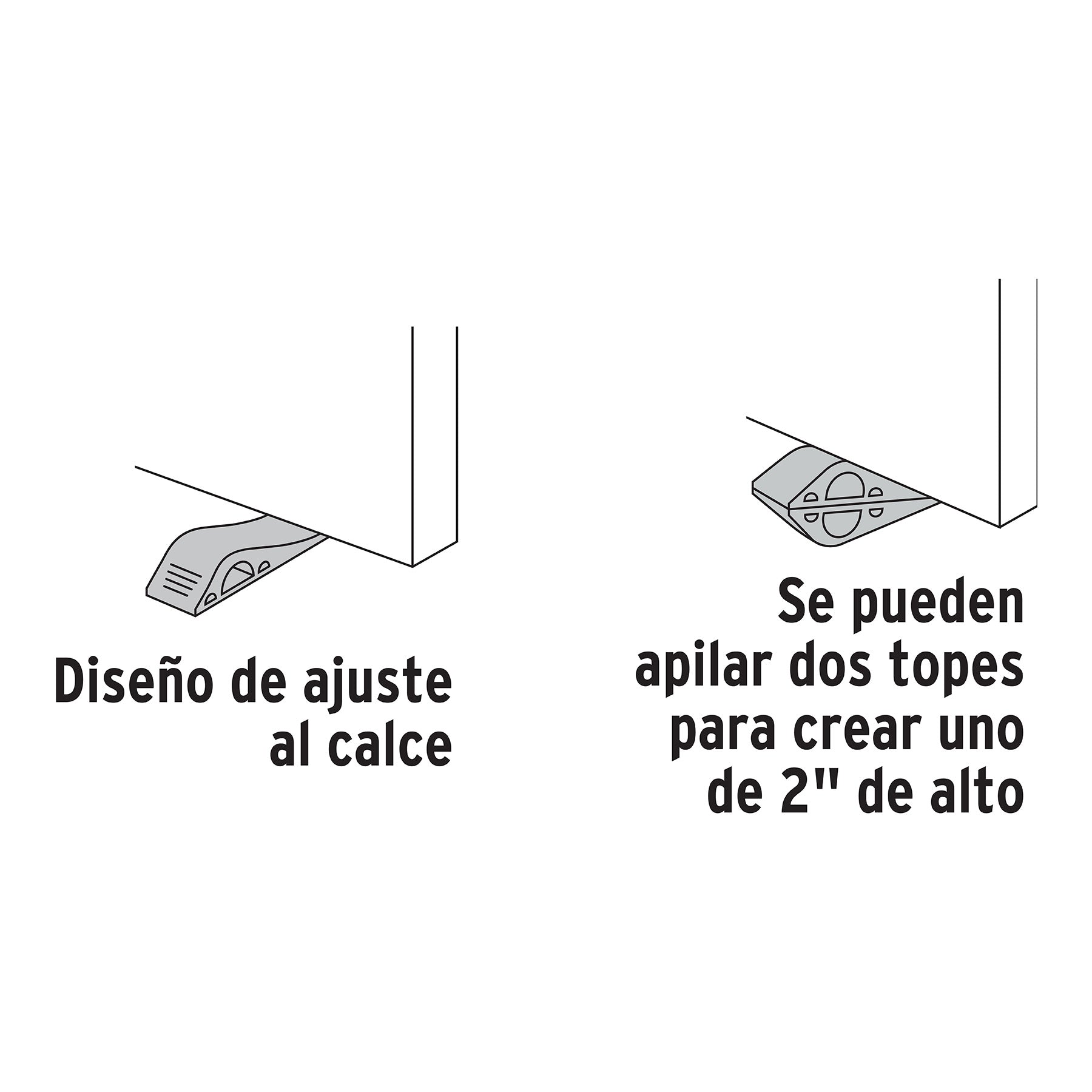 Cuña tope de caucho sintético para puerta de 12 cm, Hermex TOPU-12 40165 MM0