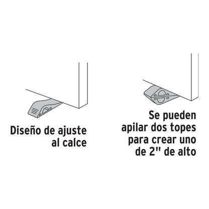 Cuña tope de caucho sintético para puerta de 12 cm, Hermex TOPU-12 40165 MM0