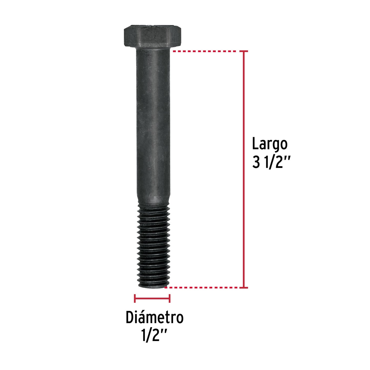 Bolsa con 20 tornillos 1/2' x 3-1/2' de acero, grado 5 TOR5-1/2X3-1/2 44804 MM00