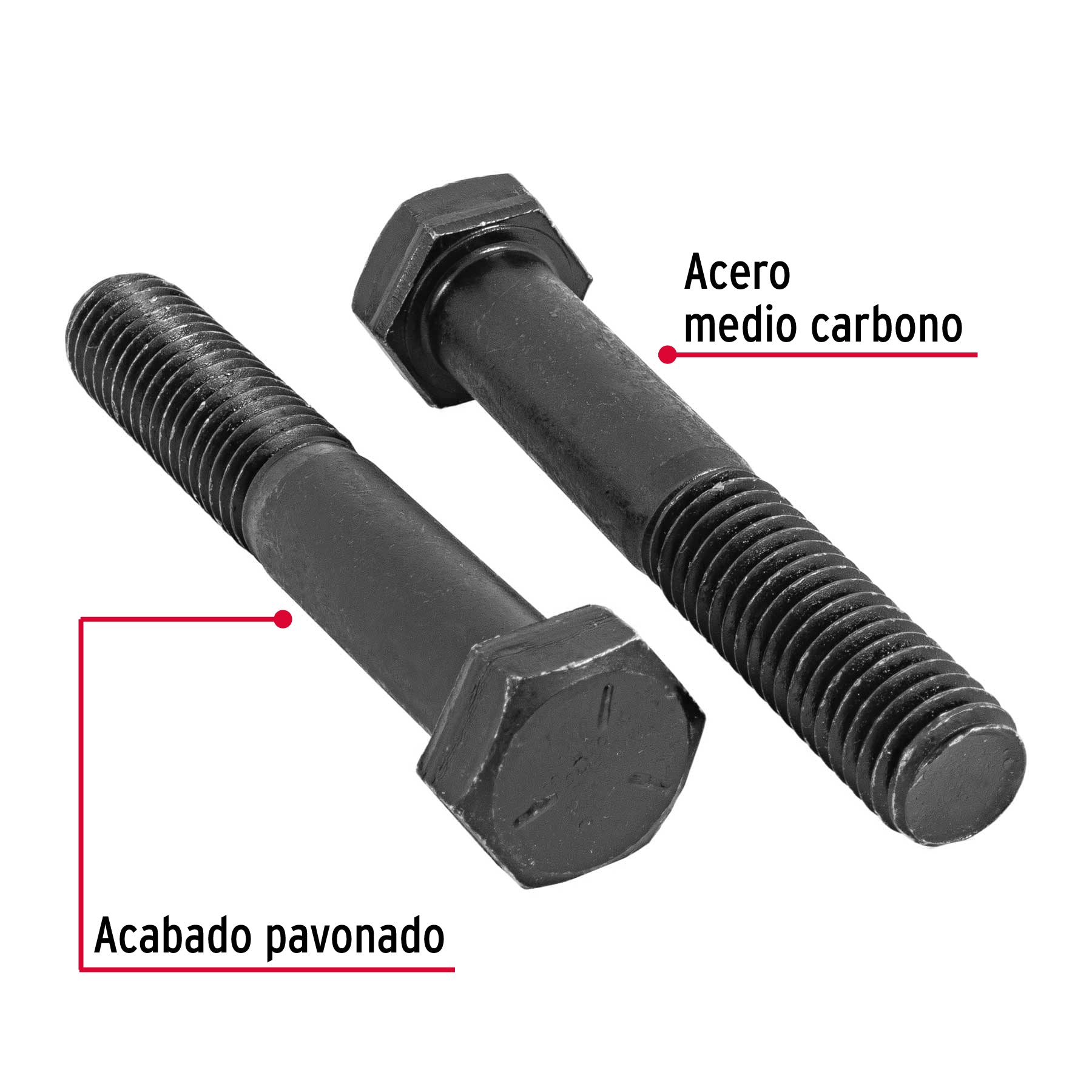 Bolsa con 20 tornillos 1/2' x 3' de acero, grado 5, Fiero TOR5-1/2X3 44803 MM00