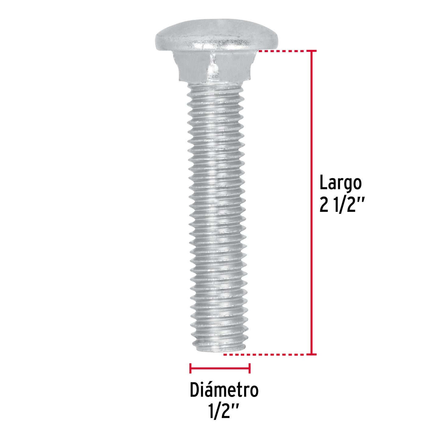 Bolsa con 20 tornillos 1/2' x 2-1/2' tipo coche, Fiero TORC-1/2X2-1/2 44749 MM00