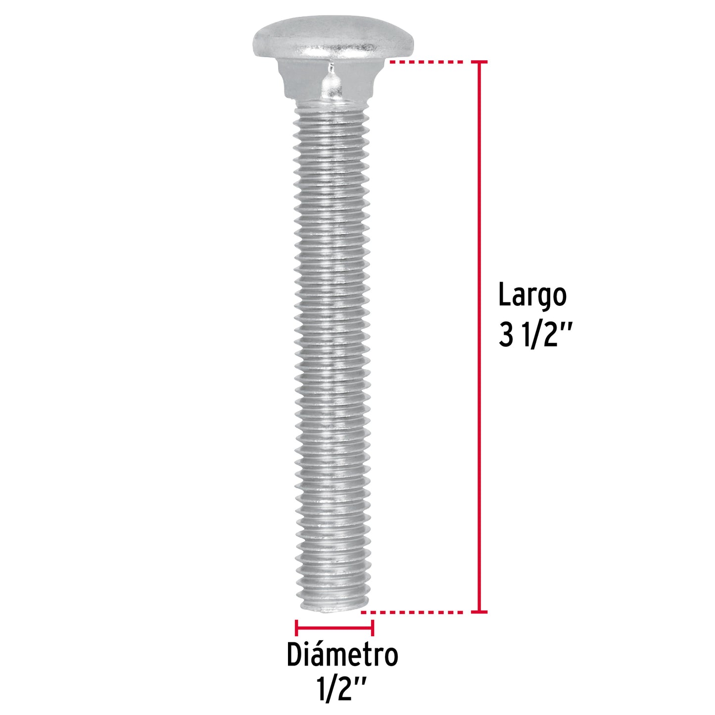 Bolsa con 20 tornillos 1/2' x 3-1/2' tipo coche, Fiero TORC-1/2X3-1/2 44751 MM00