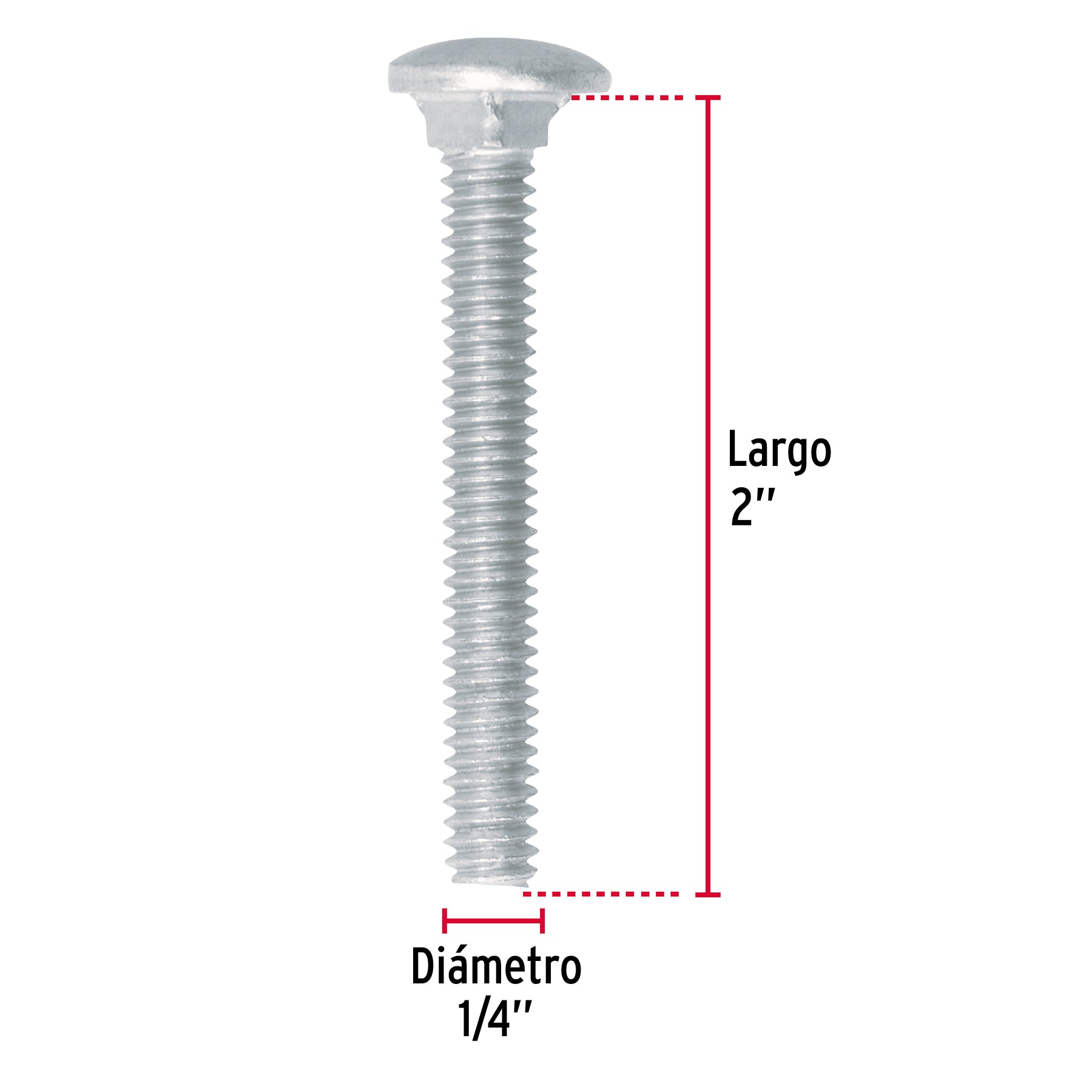 Bolsa con 60 tornillos 1/4' x 2' tipo coche, Fiero TORC-1/4X2 44715 MM00