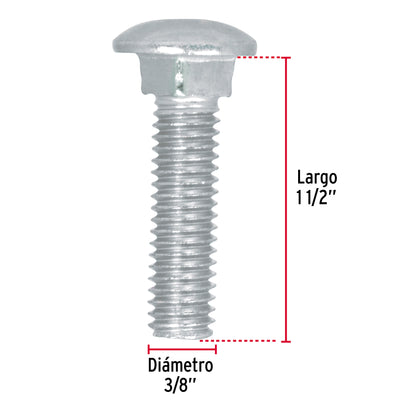 Bolsa con 70 tornillos 3/8' x 1-1/2' tipo coche, Fiero TORC-3/8X1-1/2 44731 MM00