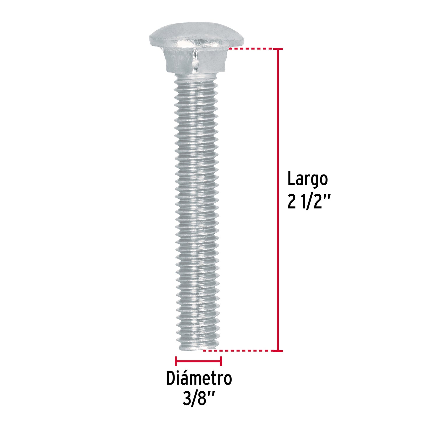 Bolsa con 50 tornillos 3/8' x 2-1/2' tipo coche, Fiero TORC-3/8X2-1/2 44733 MM00