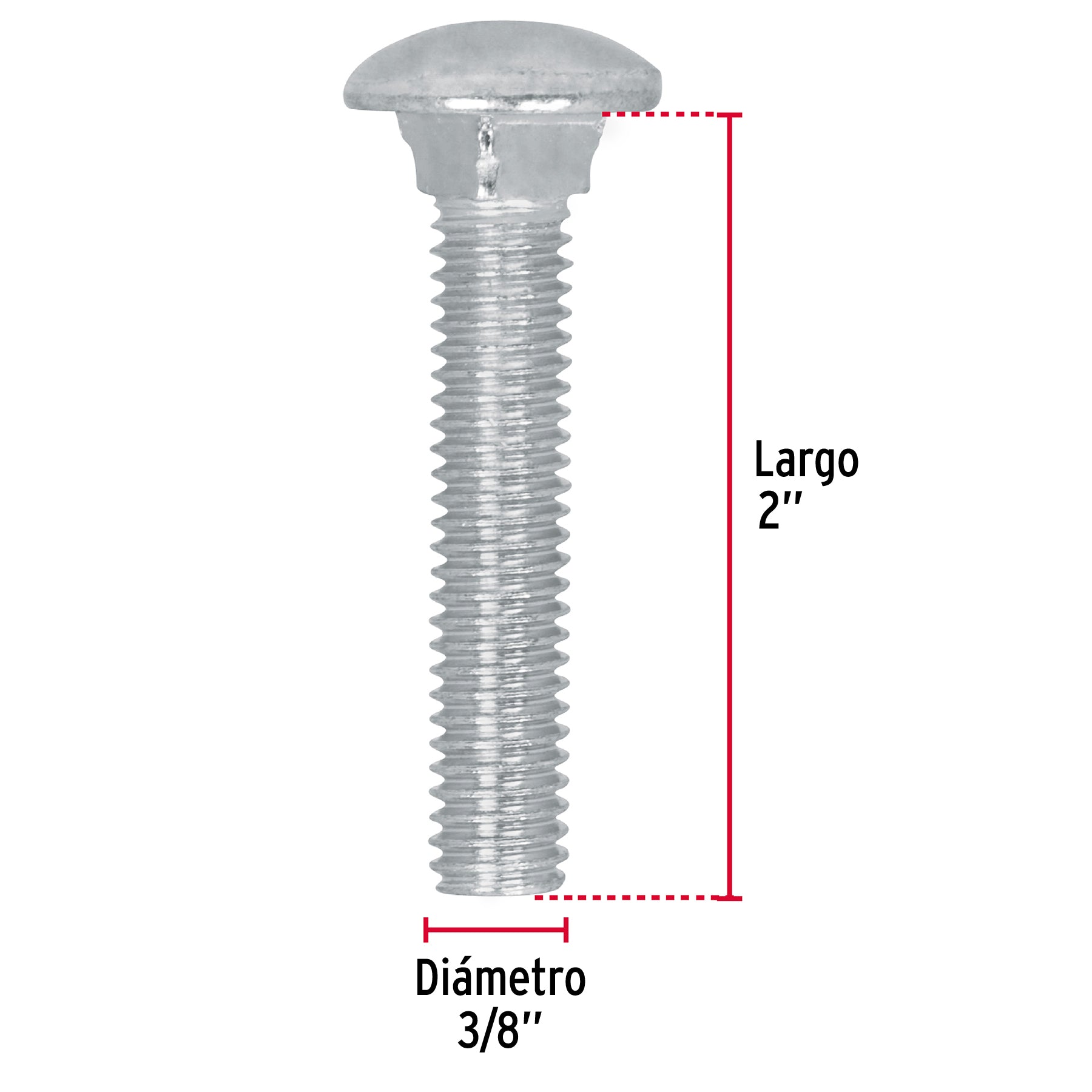 Bolsa con 60 tornillos 3/8' x 2' tipo coche, Fiero TORC-3/8X2 44732 MM00