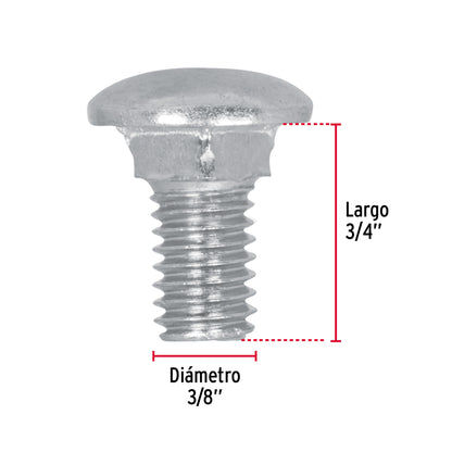 Bolsa con 50 tornillos 3/8' x 3/4' tipo coche, Fiero TORC-3/8X3/4 44728 MM00