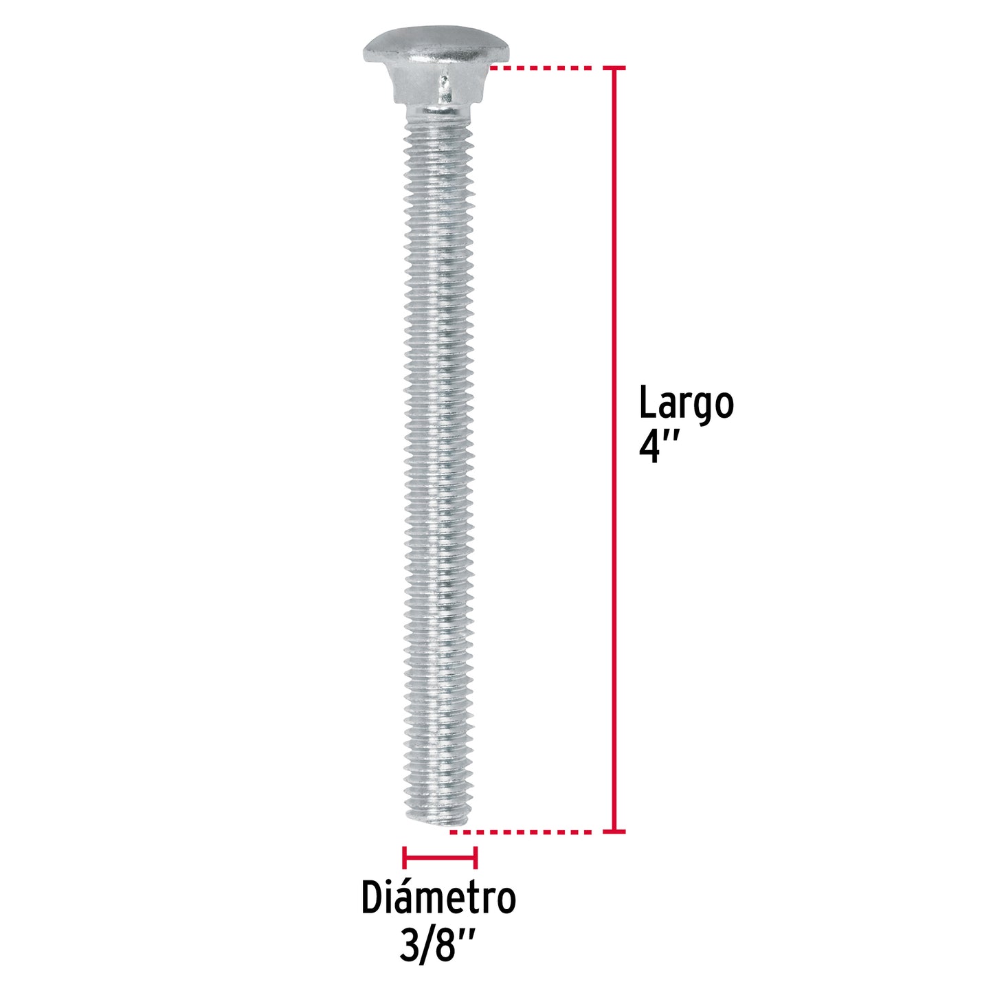 Bolsa con 30 tornillos 3/8' x 4' tipo coche, Fiero TORC-3/8X4 44736 MM00