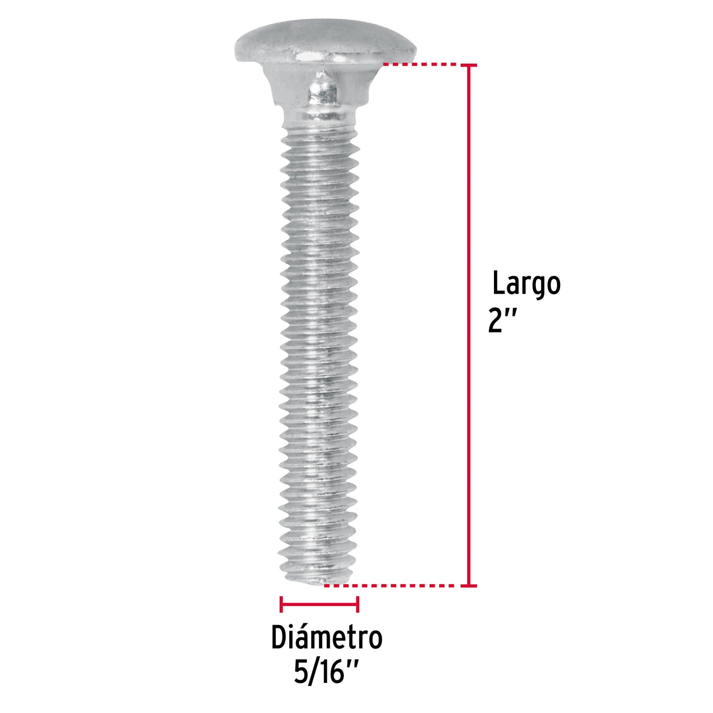 Bolsa con 80 tornillos 5/16' x 2' tipo coche, Fiero TORC-5/16X2 44723 MM00