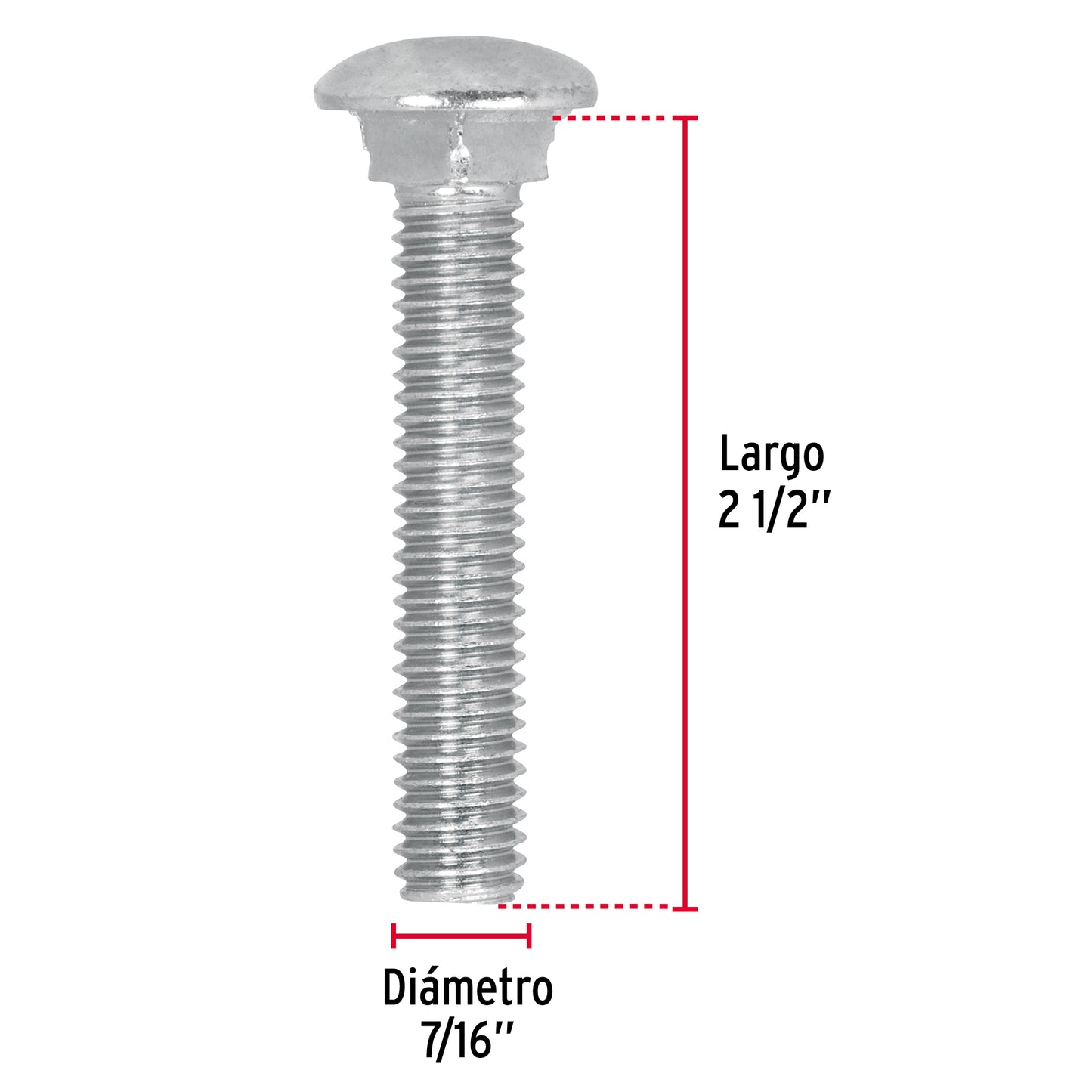 Bolsa con 30 tornillos 7/16' x 2-1/2' tipo coche, Fiero TORC-7/16X2-1/2 44741 MM00