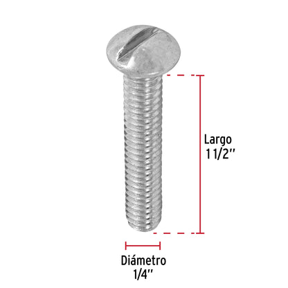 Bolsa con 80 tornillos 1/4 'x 1-1/2' tipo estufa, Fiero TORE-1/4X1-1/2 44628 MM00