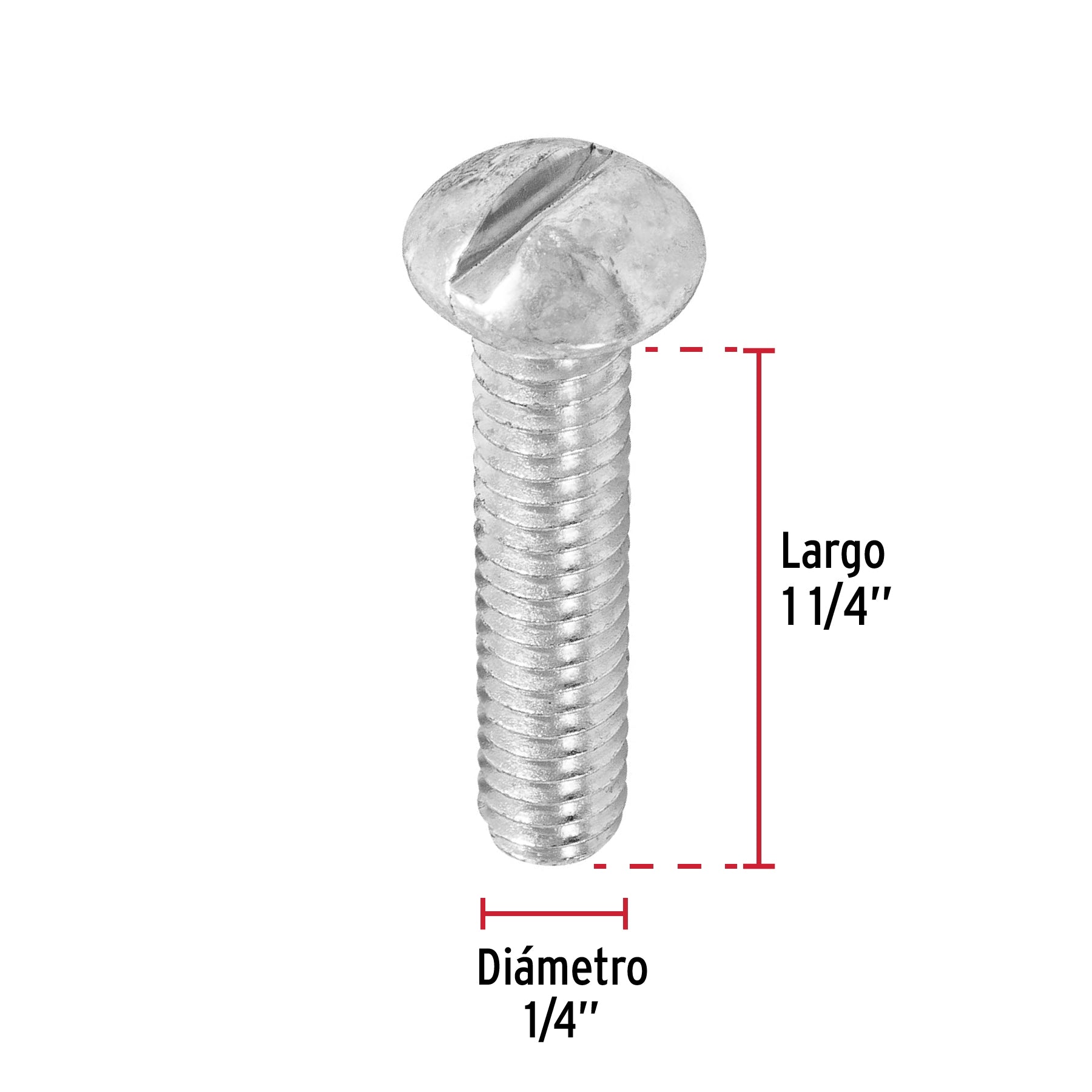 Bolsa con 100 tornillos 1/4 'x 1-1/4' tipo estufa, Fiero TORE-1/4X1-1/4 44627 MM00