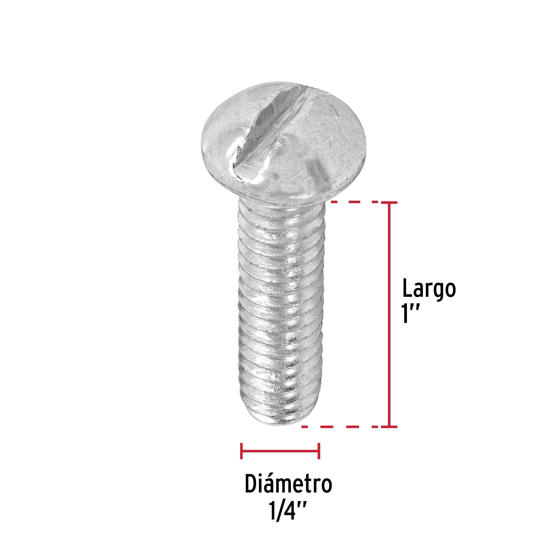 Bolsa con 100 tornillos 1/4 'x 1' tipo estufa, Fiero TORE-1/4X1 44626 MM00