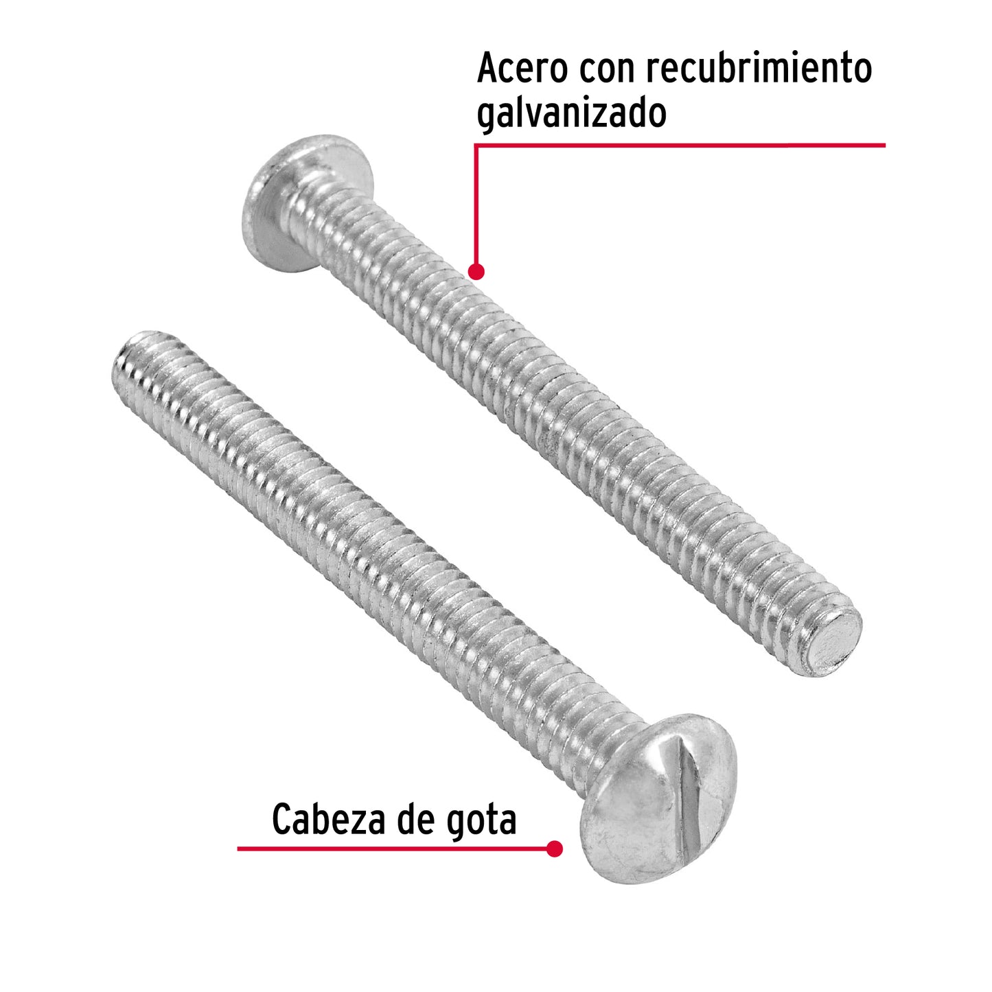 Bolsa con 50 tornillos 1/4 'x 2-1/2' tipo estufa, Fiero TORE-1/4X2-1/2 44630 MM00