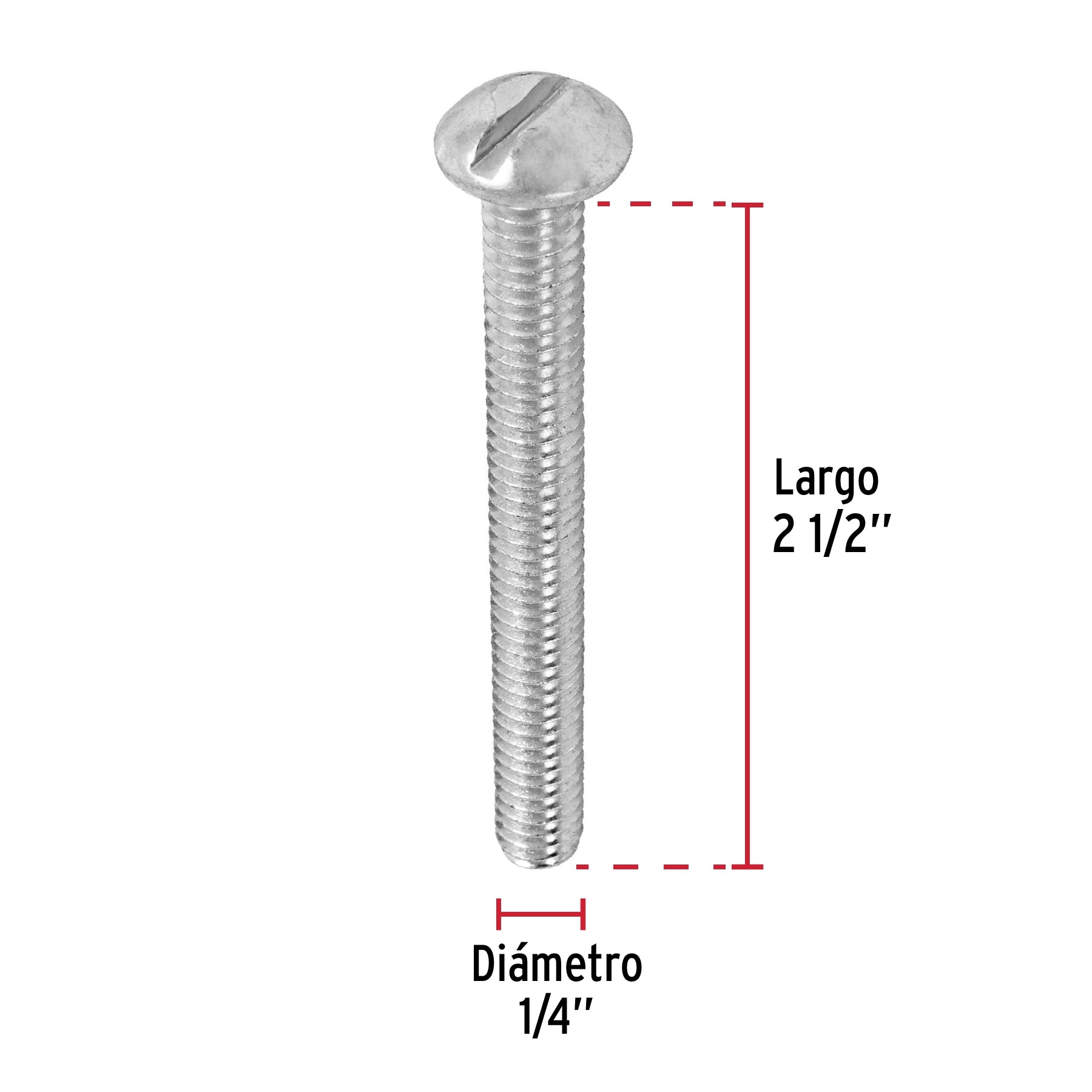 Bolsa con 50 tornillos 1/4 'x 2-1/2' tipo estufa, Fiero TORE-1/4X2-1/2 44630 MM00