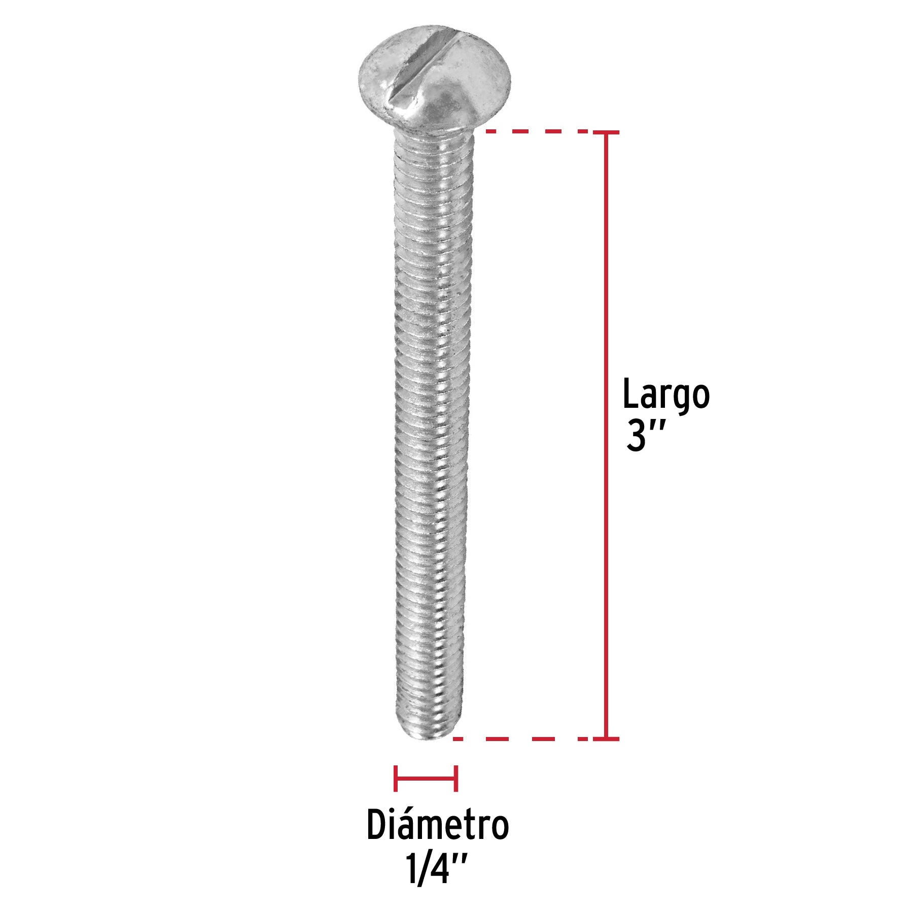 Bolsa con 50 tornillos 1/4 'x 3' tipo estufa, Fiero TORE-1/4X3 44631 MM00