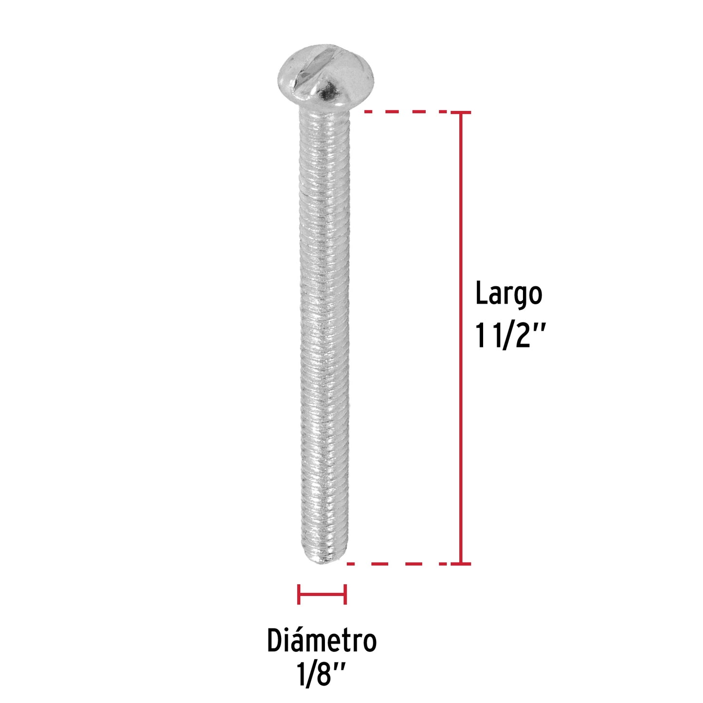 Bolsa con 300 tornillos 1/8' x 1-1/2' tipo estufa, Fiero TORE-1/8X1-1/2 44604 MM00