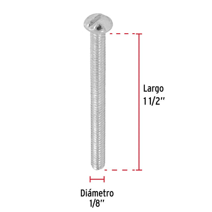 Bolsa con 300 tornillos 1/8' x 1-1/2' tipo estufa, Fiero TORE-1/8X1-1/2 44604 MM00