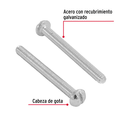 Bolsa con 350 tornillos 1/8' x 1-1/4' tipo estufa, Fiero TORE-1/8X1-1/4 44603 MM00