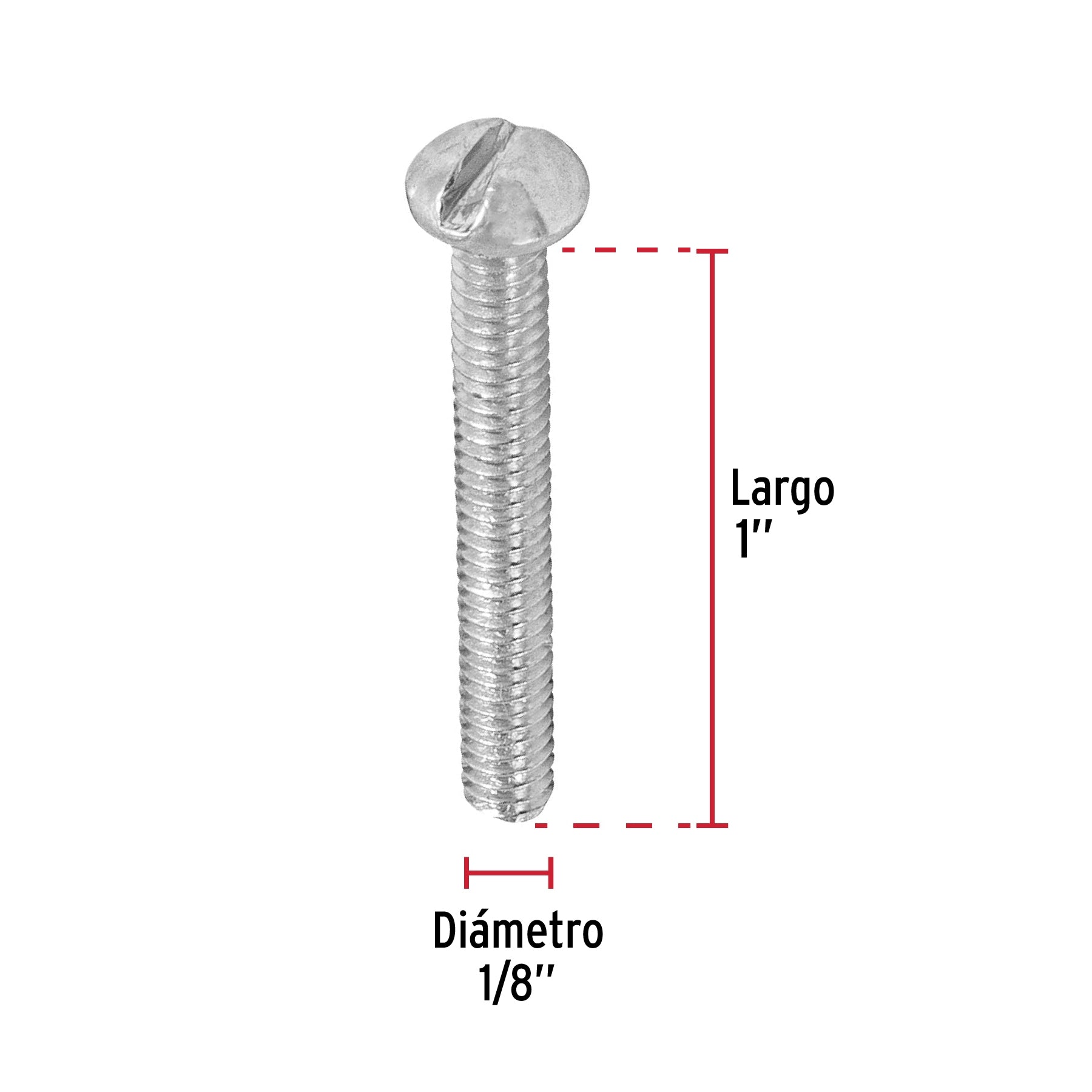 Bolsa con 400 tornillos 1/8' x 1' tipo estufa, Fiero TORE-1/8X1 44602 MM00