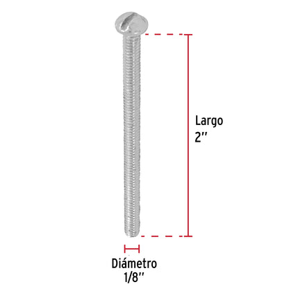 Bolsa con 250 tornillos 1/8' x 2' tipo estufa, Fiero TORE-1/8X2 44605 MM00