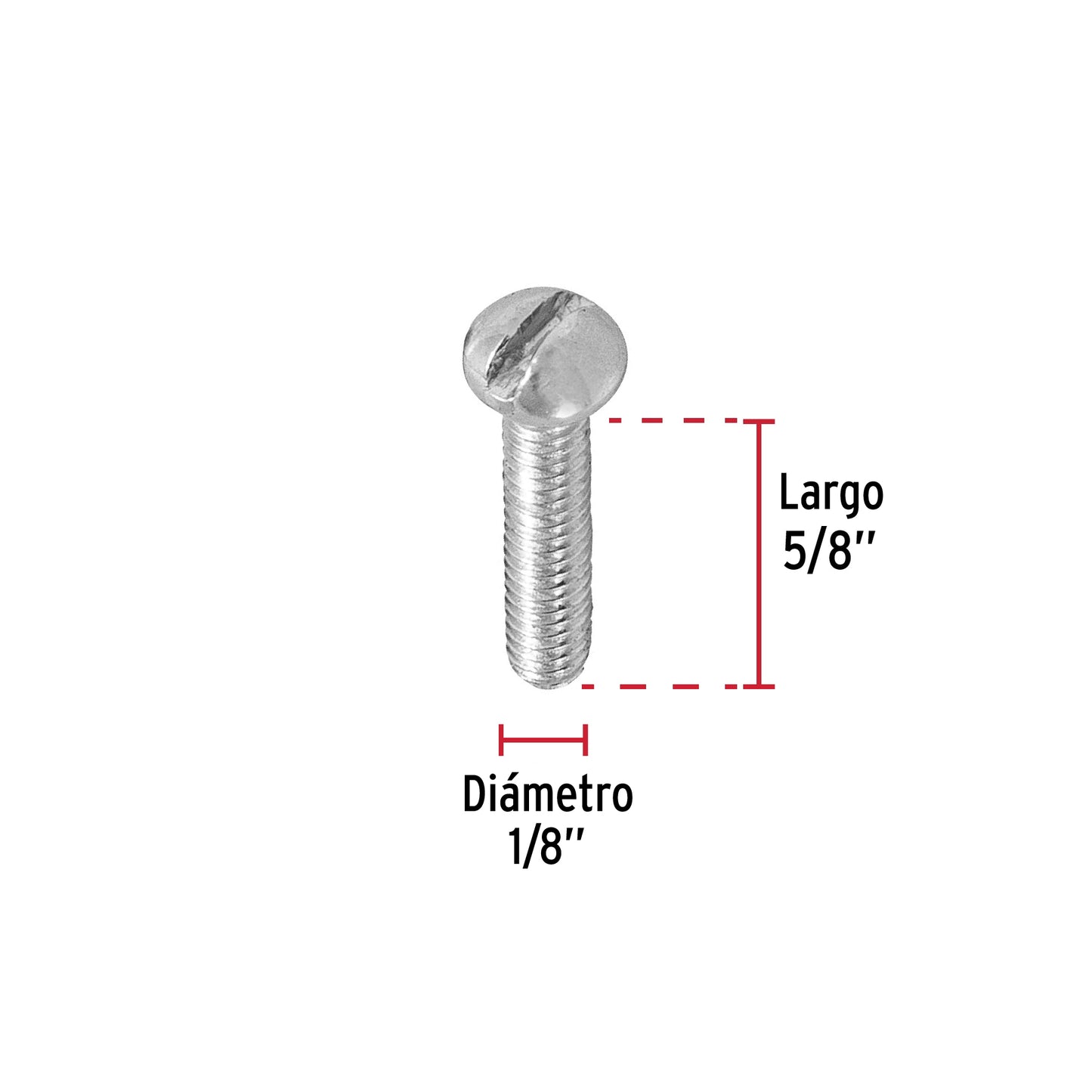 Bolsa con 600 tornillos 1/8' x 5/8' tipo estufa, Fiero TORE-1/8X5/8 44600 MM00