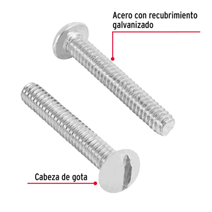 Bolsa con 150 tornillos 3/16' x 1-1/4' tipo estufa, Fiero TORE-3/16X1-1/4 44618 MM00