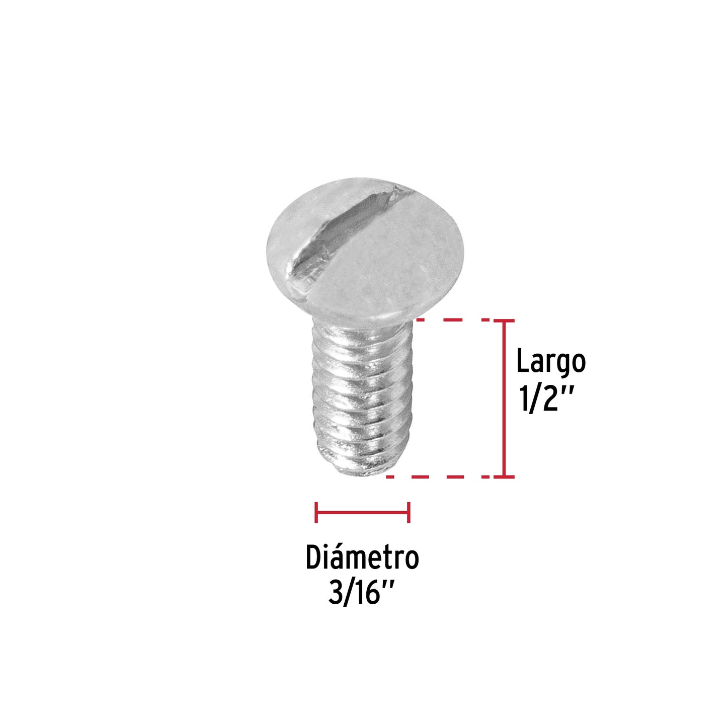 Bolsa con 300 tornillos 3/16' x 1/2' tipo estufa, Fiero TORE-3/16X1/2 44614 MM00