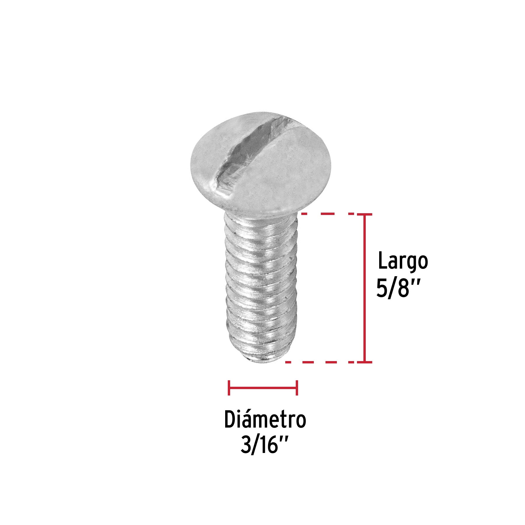 Bolsa con 250 tornillos 3/16' x 5/8' tipo estufa, Fiero TORE-3/16X5/8 44615 MM00