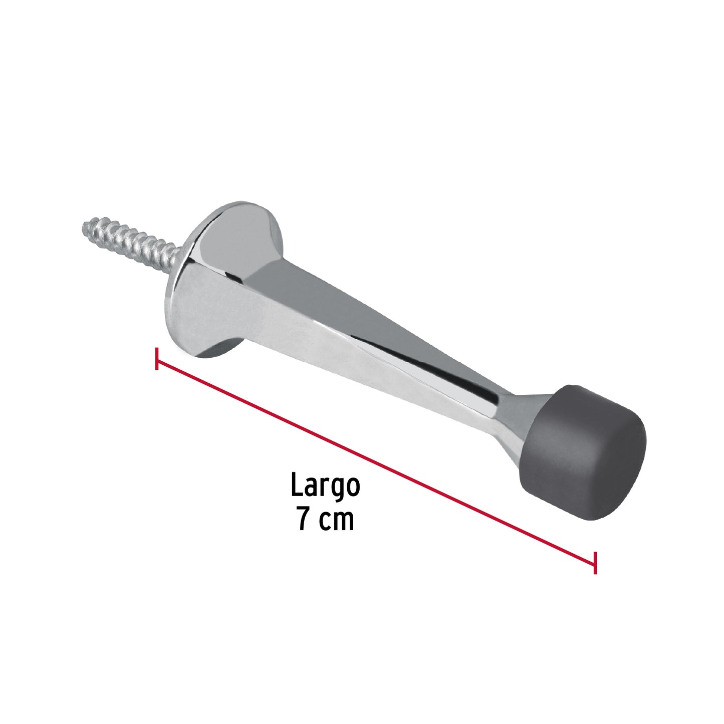 Tope recto para puerta, acabado cromo, Hermex TORE-3 43787 MM0