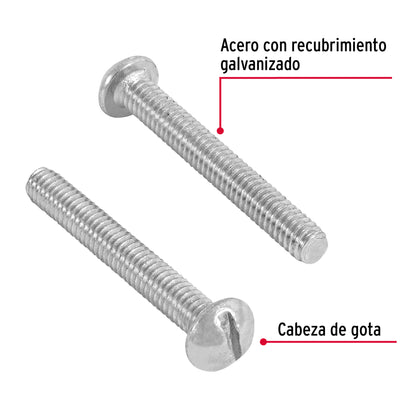 Bolsa con 250 tornillos 5/32' x 1-1/4' tipo estufa, Fiero TORE-5/32X1-1/4 44610 MM00