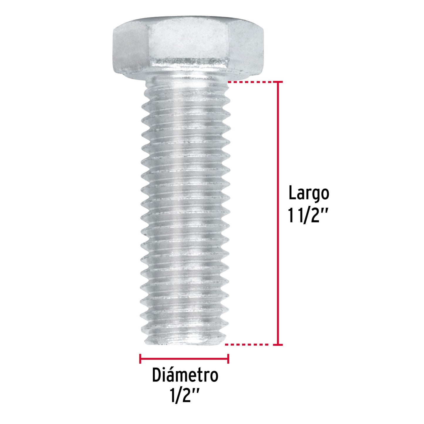 Bolsa con 30 tornillos 1/2' x 1-1/2' tipo máquina, Fiero TORM-1/2X1-1/2 44593 MM00