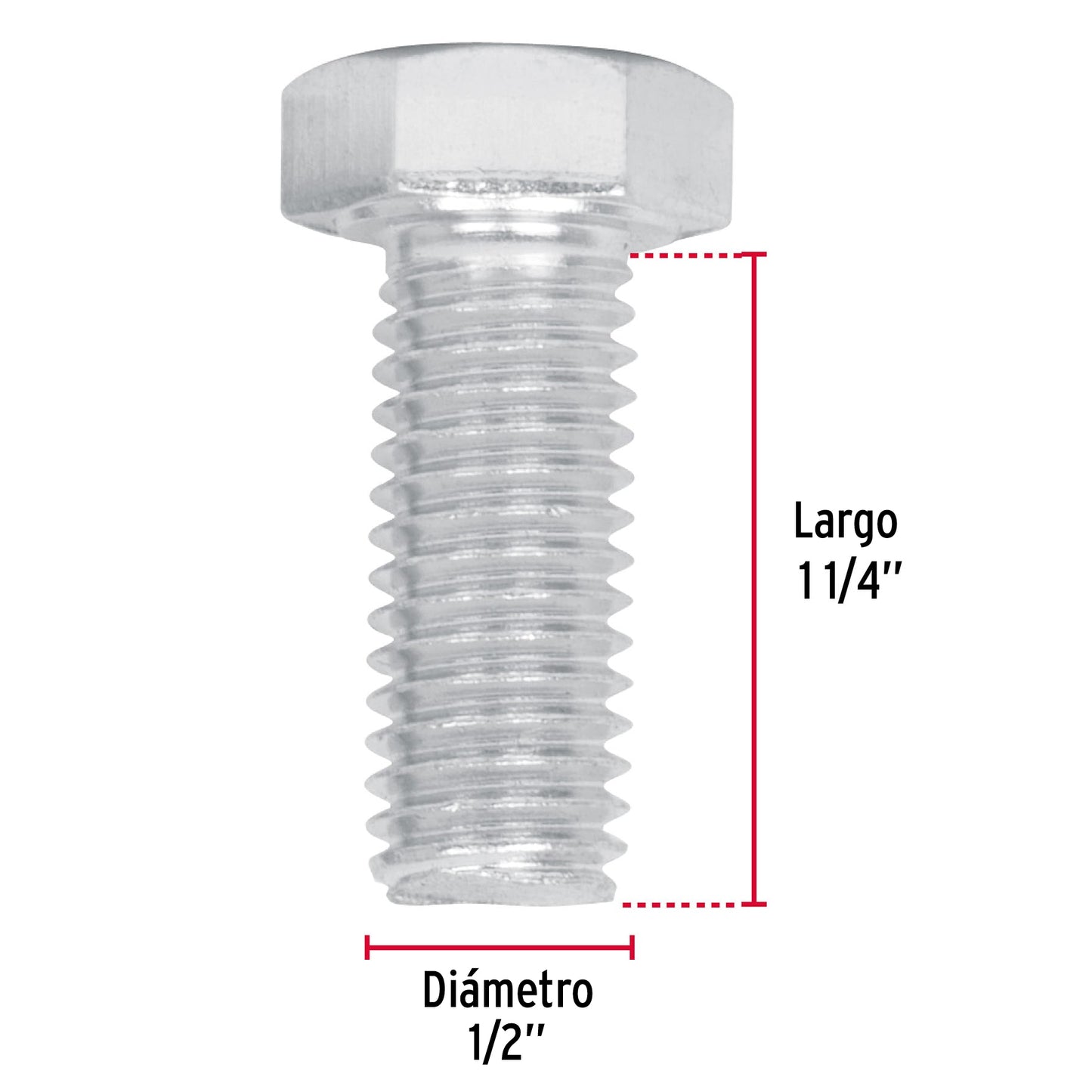 Bolsa con 40 tornillos 1/2' x 1-1/4' tipo máquina, Fiero TORM-1/2X1-1/4 44592 MM00