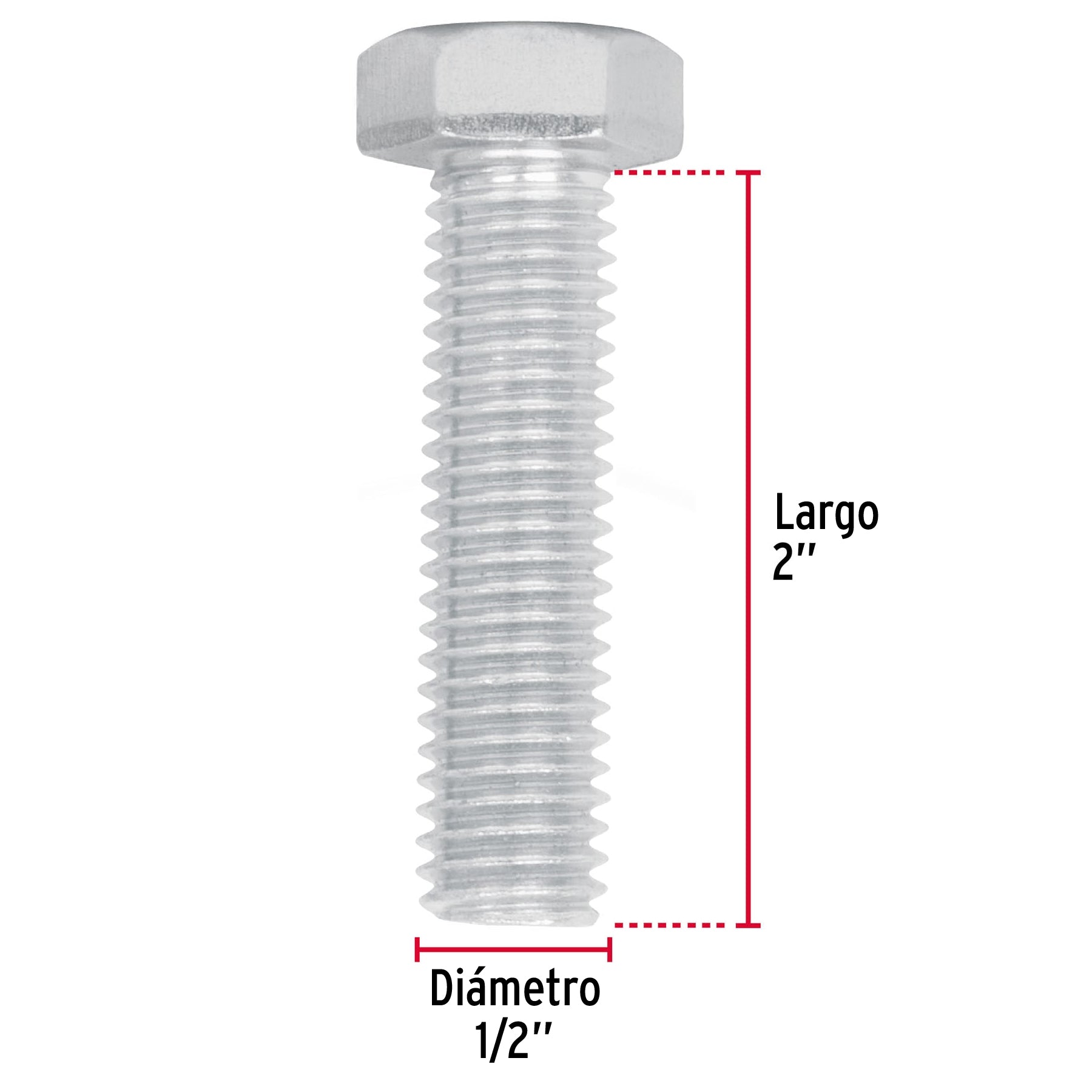 Bolsa con 30 tornillos 1/2' x 2' tipo máquina, Fiero TORM-1/2X2 44594 MM00