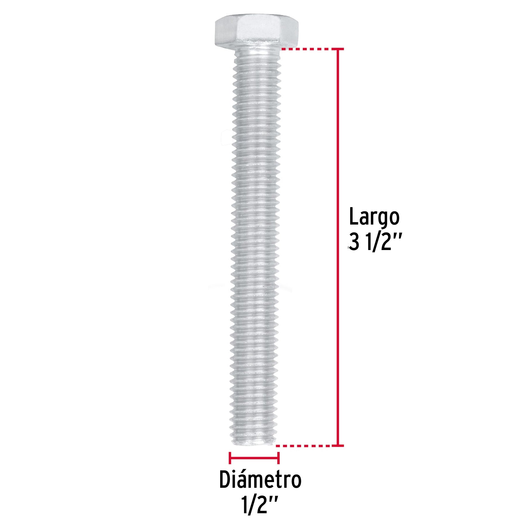 Bolsa con 20 tornillos 1/2' x 3-1/2' tipo máquina, Fiero TORM-1/2X3-1/2 44597 MM00