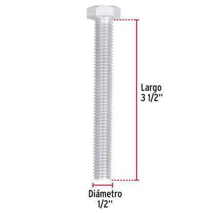 Bolsa con 20 tornillos 1/2' x 3-1/2' tipo máquina, Fiero TORM-1/2X3-1/2 44597 MM00